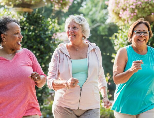 mulheres felizes fazendo exercício